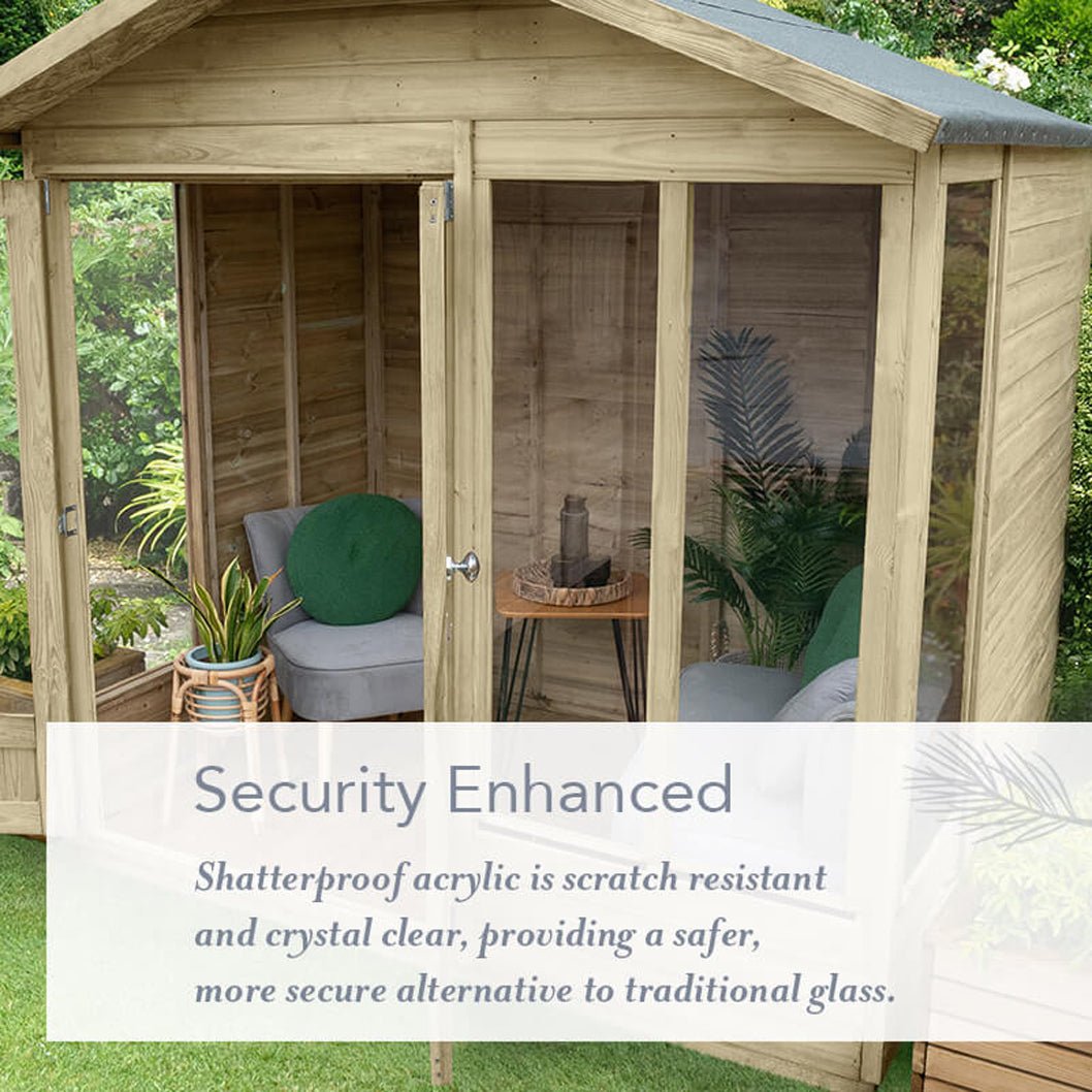 Forest Beckwood Apex Summerhouse 8×6 – Double Door – 4 Windows - JJ Building Materials