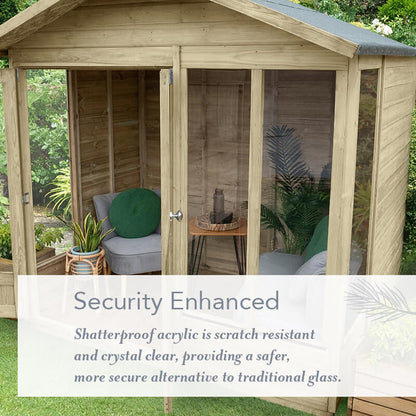 Forest Beckwood Apex Summerhouse 8×6 – Double Door – 4 Windows - JJ Building Materials