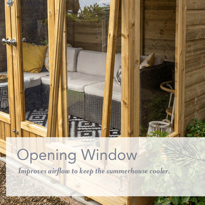 Forest Beckwood Apex Summerhouse 8×6 – Double Door – 5 Windows – 1 Opening - JJ Building Materials