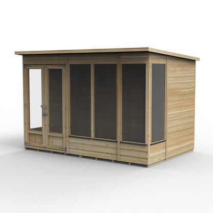 Forest Beckwood Pent Summerhouse 10×6 – Double Door – 5 Windows – 1 Opening - JJ Building Materials