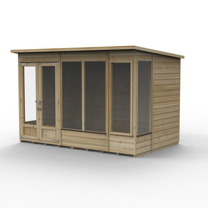 Forest Beckwood Pent Summerhouse 10×6 – Double Door – 5 Windows – 2 Opening - JJ Building Materials
