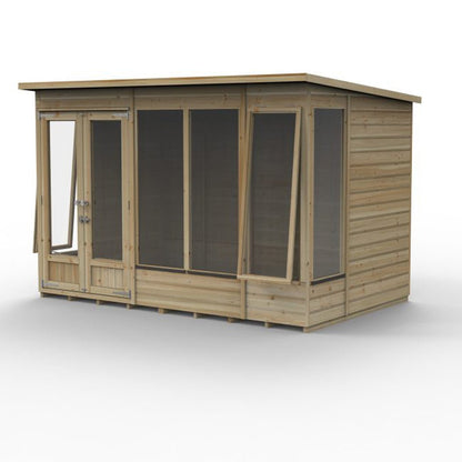Forest Beckwood Pent Summerhouse 10×6 – Double Door – 5 Windows – 2 Opening - JJ Building Materials