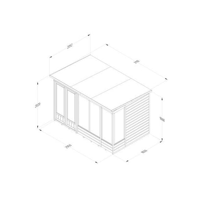 Forest Beckwood Pent Summerhouse 10×6 – Double Door – 5 Windows - JJ Building Materials