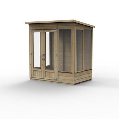 Forest Beckwood Pent Summerhouse 6×4 – Double Door – 5 Windows – 1 Opening - JJ Building Materials