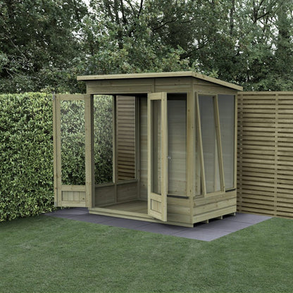 Forest Beckwood Pent Summerhouse 6×4 – Double Door – 5 Windows – 1 Opening - JJ Building Materials