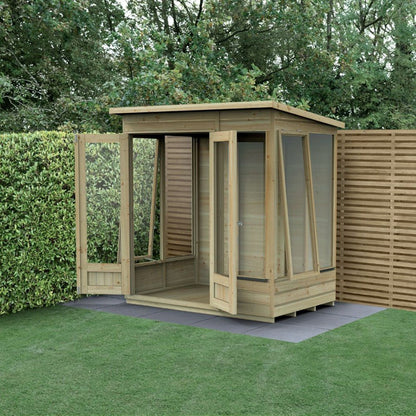Forest Beckwood Pent Summerhouse 6×4 – Double Door – 5 Windows – 1 Opening - JJ Building Materials