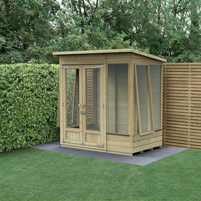 Forest Beckwood Pent Summerhouse 6×4 – Double Door – 5 Windows – 1 Opening - JJ Building Materials