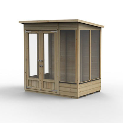 Forest Beckwood Pent Summerhouse 6×4 – Double Door – 5 Windows – 2 Opening - JJ Building Materials