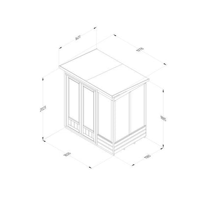 Forest Beckwood Pent Summerhouse 6×4 – Double Door – 5 Windows – 2 Opening - JJ Building Materials