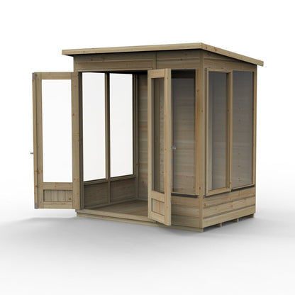 Forest Beckwood Pent Summerhouse 6×4 – Double Door – 5 Windows - JJ Building Materials