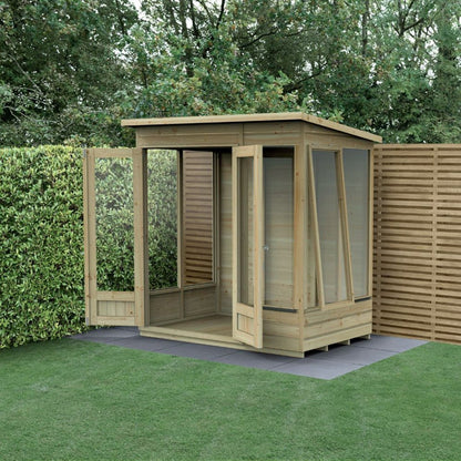 Forest Beckwood Pent Summerhouse 6×4 – Double Door – 5 Windows - JJ Building Materials