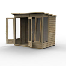 Forest Beckwood Pent Summerhouse 7×5 – Double Door – 4 Windows – 1 Front Opening - JJ Building Materials