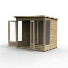 Forest Beckwood Pent Summerhouse 7×5 – Double Door – 4 Windows – 1 Side Opening - JJ Building Materials