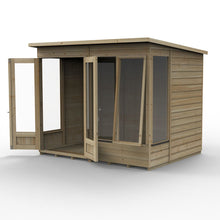 Forest Beckwood Pent Summerhouse 8×6 – Double Door – 4 Windows – 1 Side Opening - JJ Building Materials