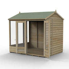 Forest Beckwood Reverse Apex Summerhouse 8×6 – Double Door – 5 Windows - JJ Building Materials