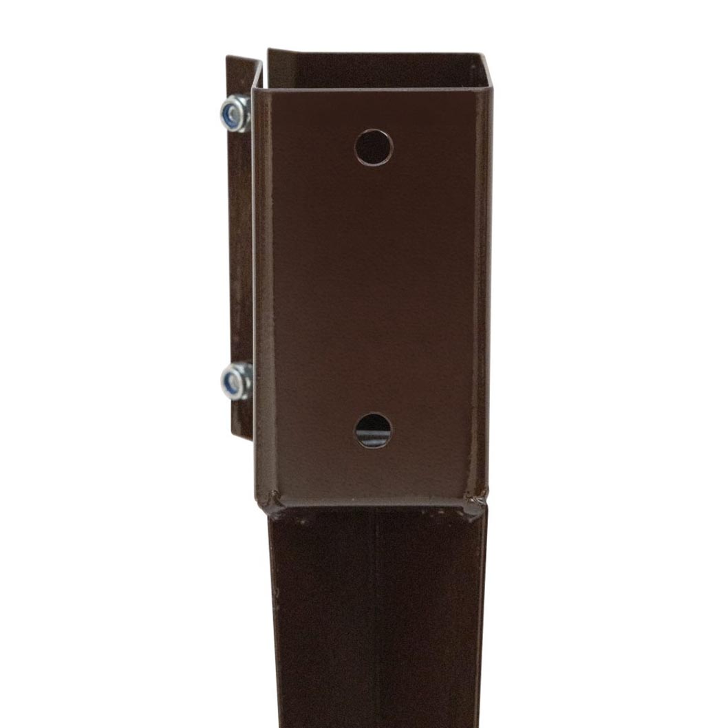 Forest Brown - Bolt Grip - Fence Post Support With Spike - JJ Building Materials