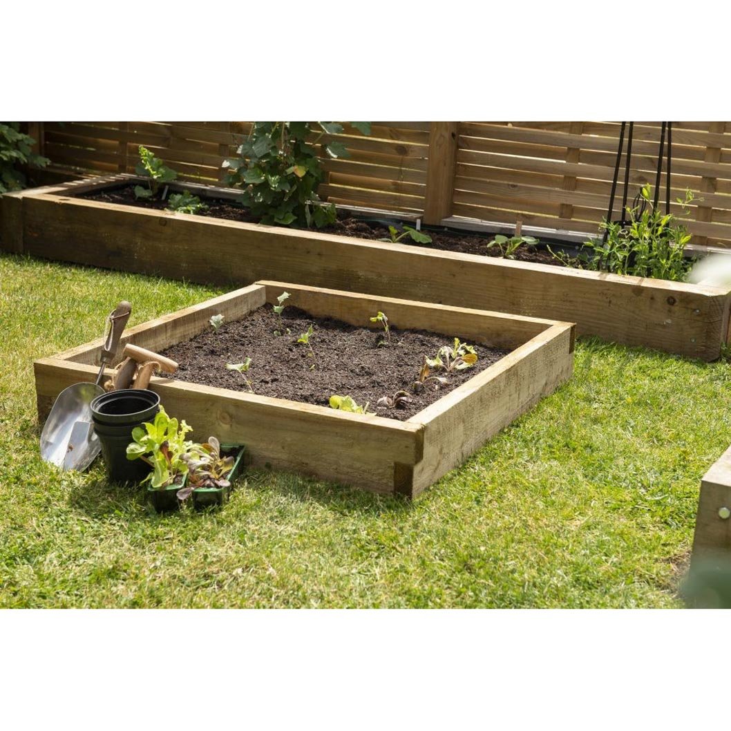 Forest Caledonian Compact Raised Bed - 90 x 90cm - JJ Building Materials