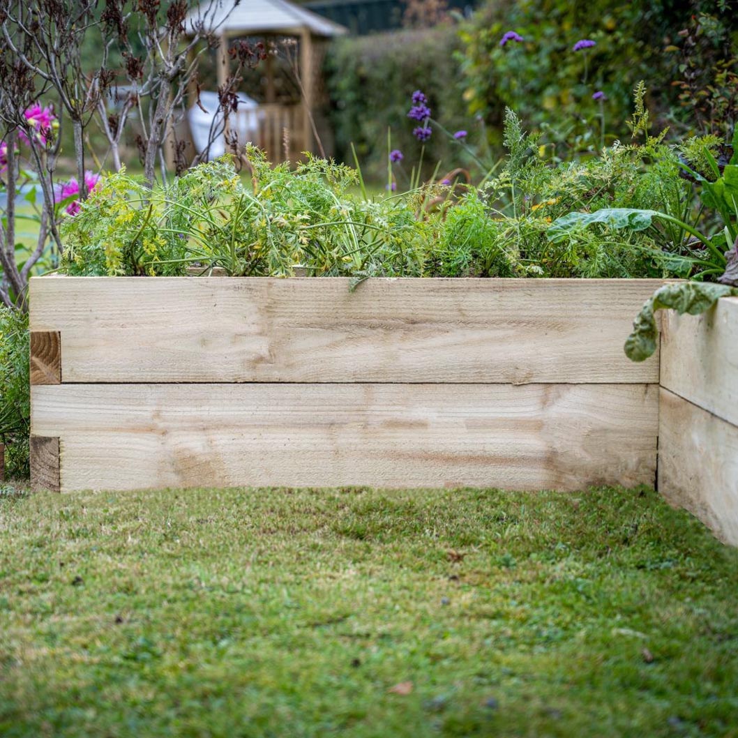 Forest Caledonian Corner Raised Bed - 130 x 130cm - JJ Building Materials