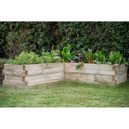 Forest Caledonian Corner Raised Bed - 130 x 130cm - JJ Building Materials