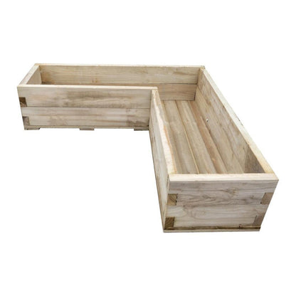 Forest Caledonian Corner Raised Bed - 130 x 130cm - JJ Building Materials
