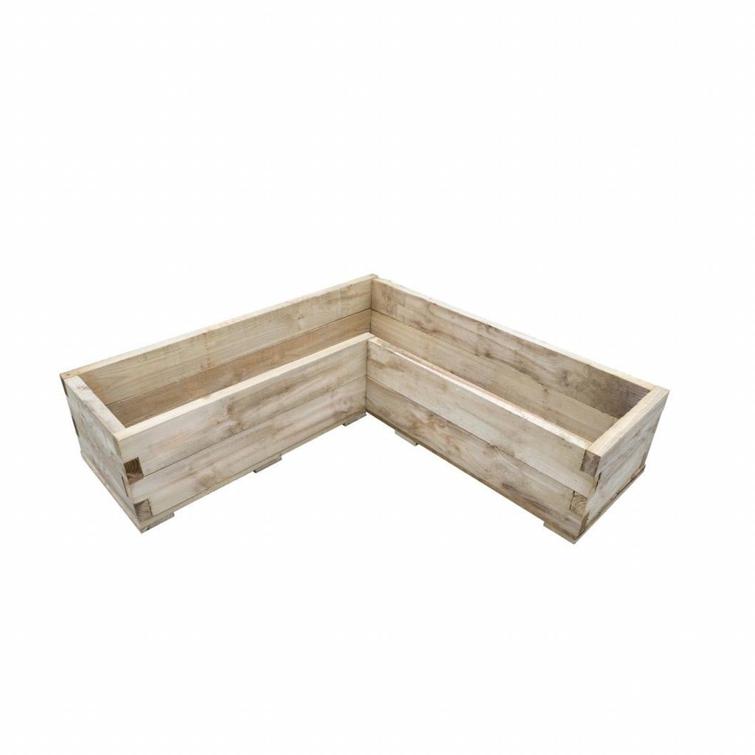 Forest Caledonian Corner Raised Bed - 130 x 130cm - JJ Building Materials