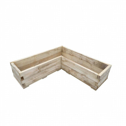 Forest Caledonian Corner Raised Bed - 130 x 130cm - JJ Building Materials