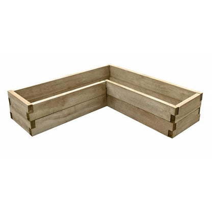 Forest Caledonian Corner Raised Bed - 130 x 130cm - JJ Building Materials