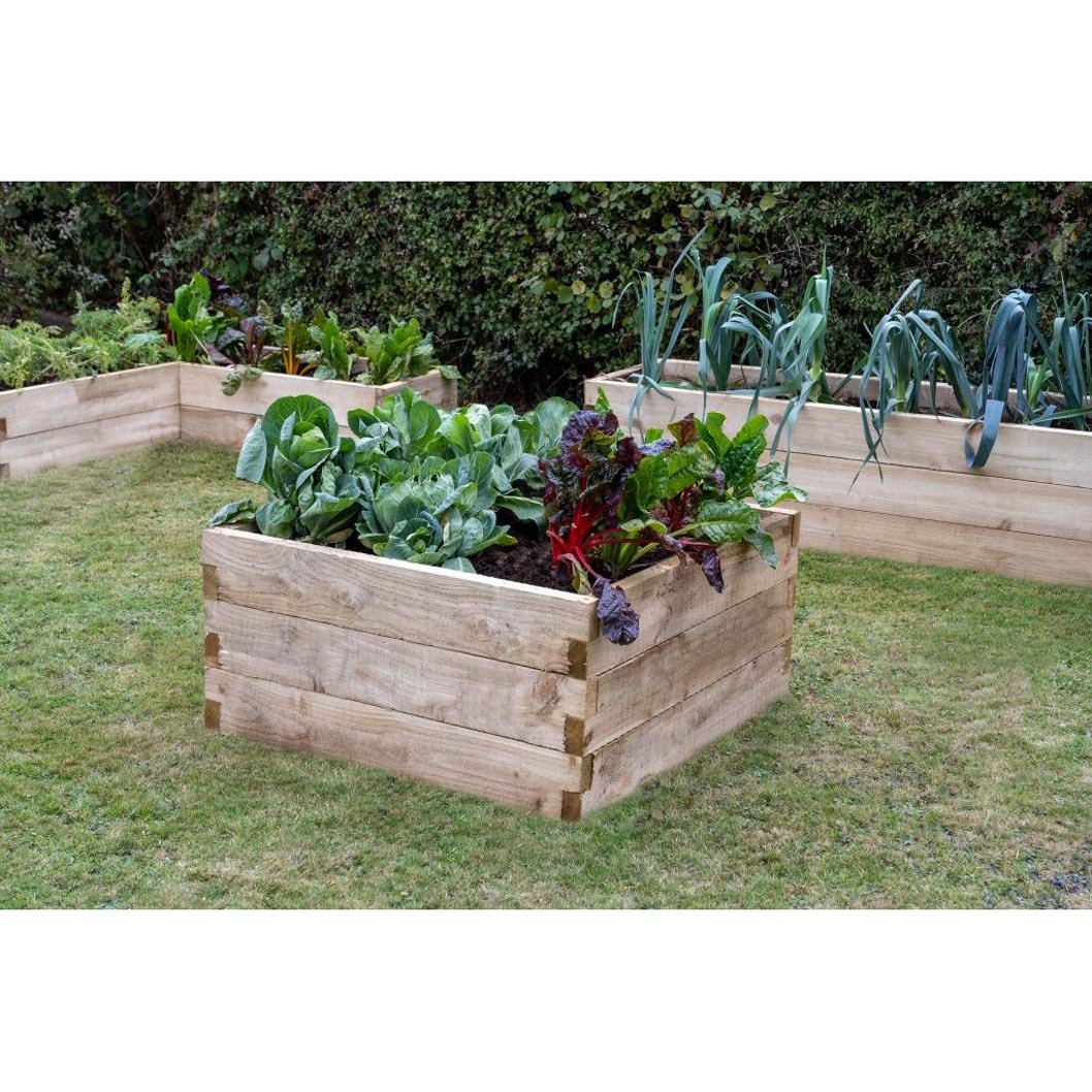 Forest Caledonian Square Raised Bed 90 x 90cm - JJ Building Materials