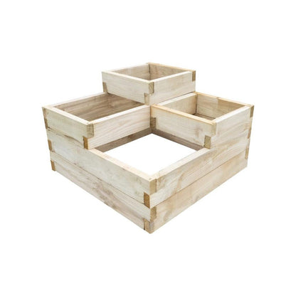 Forest Caledonian Tiered Raised Bed - 90 x 90cm - JJ Building Materials