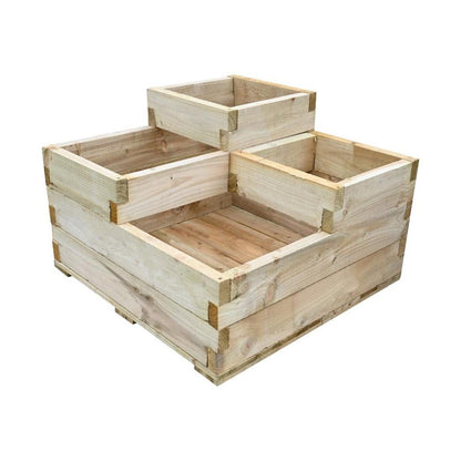 Forest Caledonian Tiered Raised Bed - 90 x 90cm - JJ Building Materials