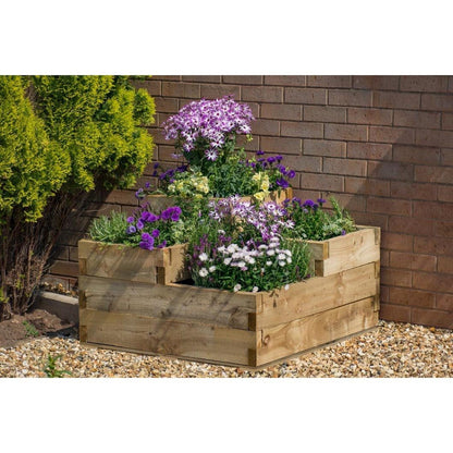Forest Caledonian Tiered Raised Bed - 90 x 90cm - JJ Building Materials