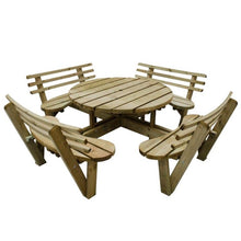 Forest Circular Picnic Table with Seat Backs - JJ Building Materials