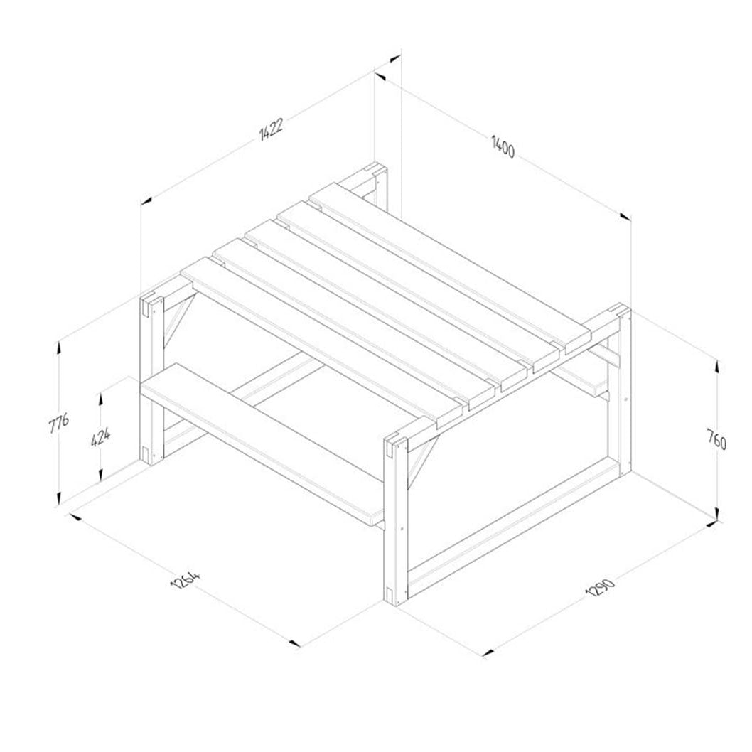 Forest Colour Block Picnic Bench - JJ Building Materials
