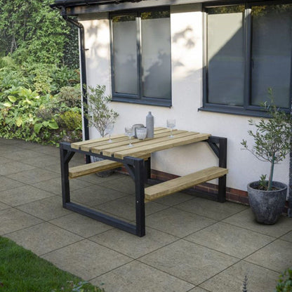 Forest Colour Block Picnic Bench - JJ Building Materials