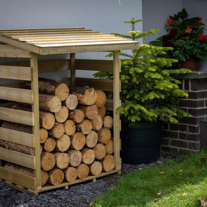 Forest Compact Pent Log Store - JJ Building Materials
