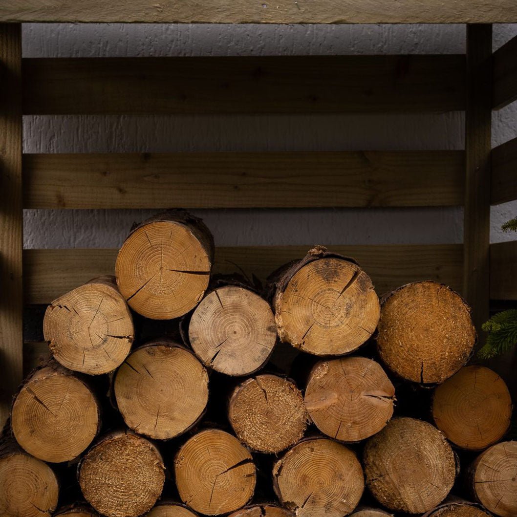 Forest Compact Pent Log Store - JJ Building Materials