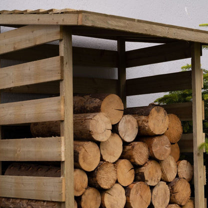 Forest Compact Pent Log Store - JJ Building Materials
