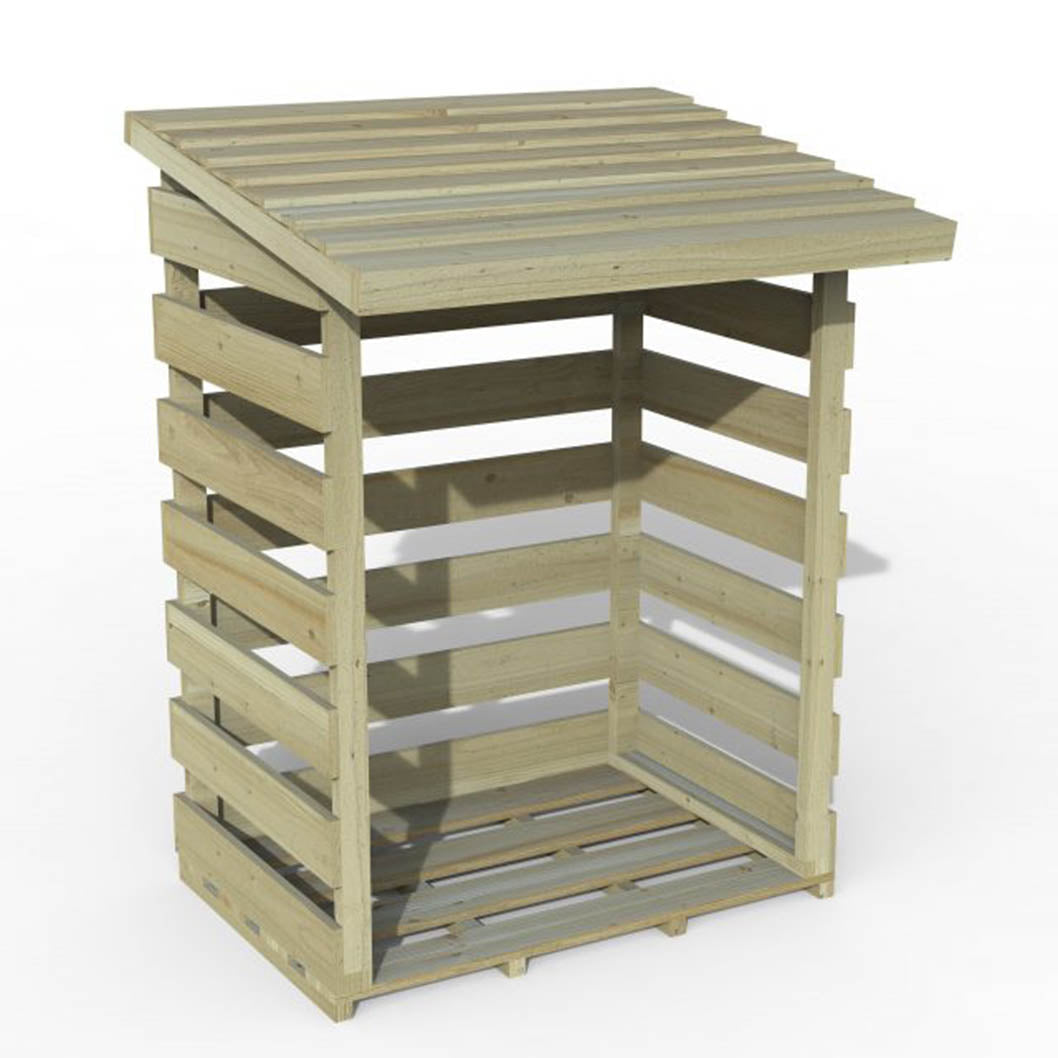 Forest Compact Pent Log Store - JJ Building Materials