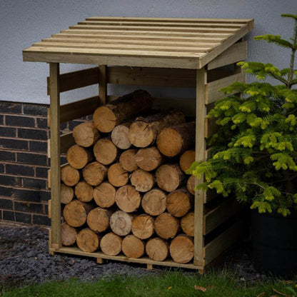 Forest Compact Pent Log Store - JJ Building Materials
