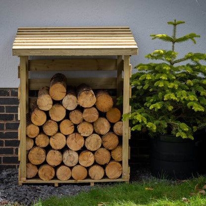 Forest Compact Pent Log Store - JJ Building Materials