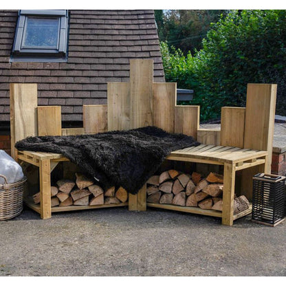 Forest Curved Firepit Benches- Pack of 2 - JJ Building Materials