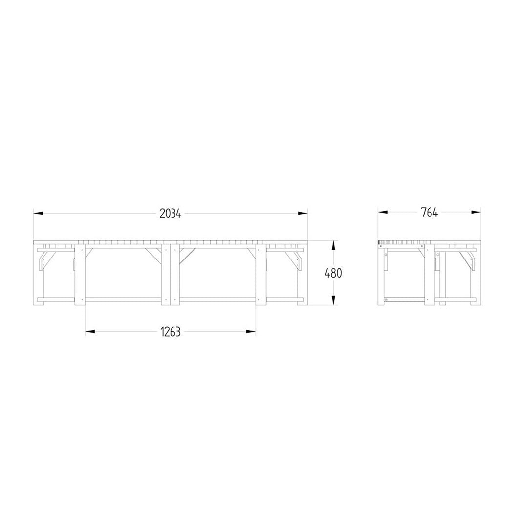 Forest Curved Firepit Benches- Pack of 2 - JJ Building Materials