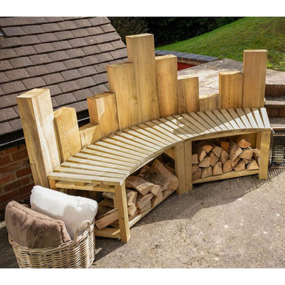 Forest Curved Firepit Benches- Pack of 2 - JJ Building Materials