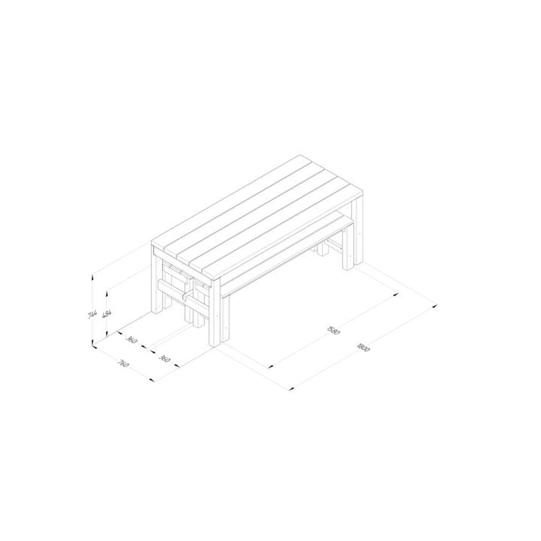 Forest Dining Table and Bench Set - JJ Building Materials