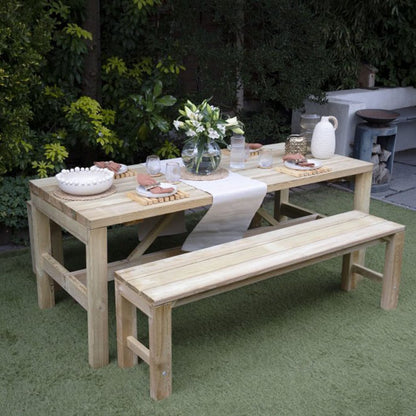 Forest Dining Table and Bench Set - JJ Building Materials