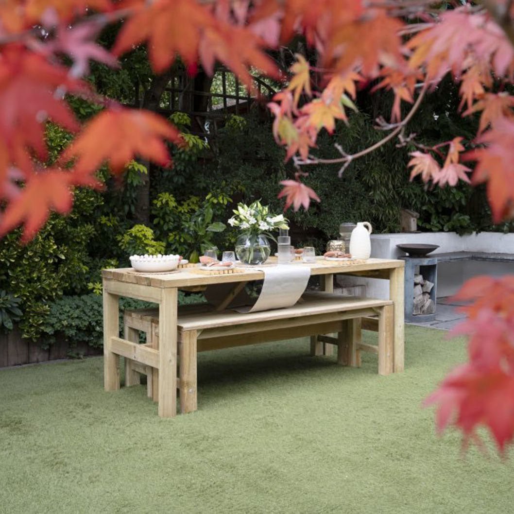 Forest Dining Table and Bench Set - JJ Building Materials
