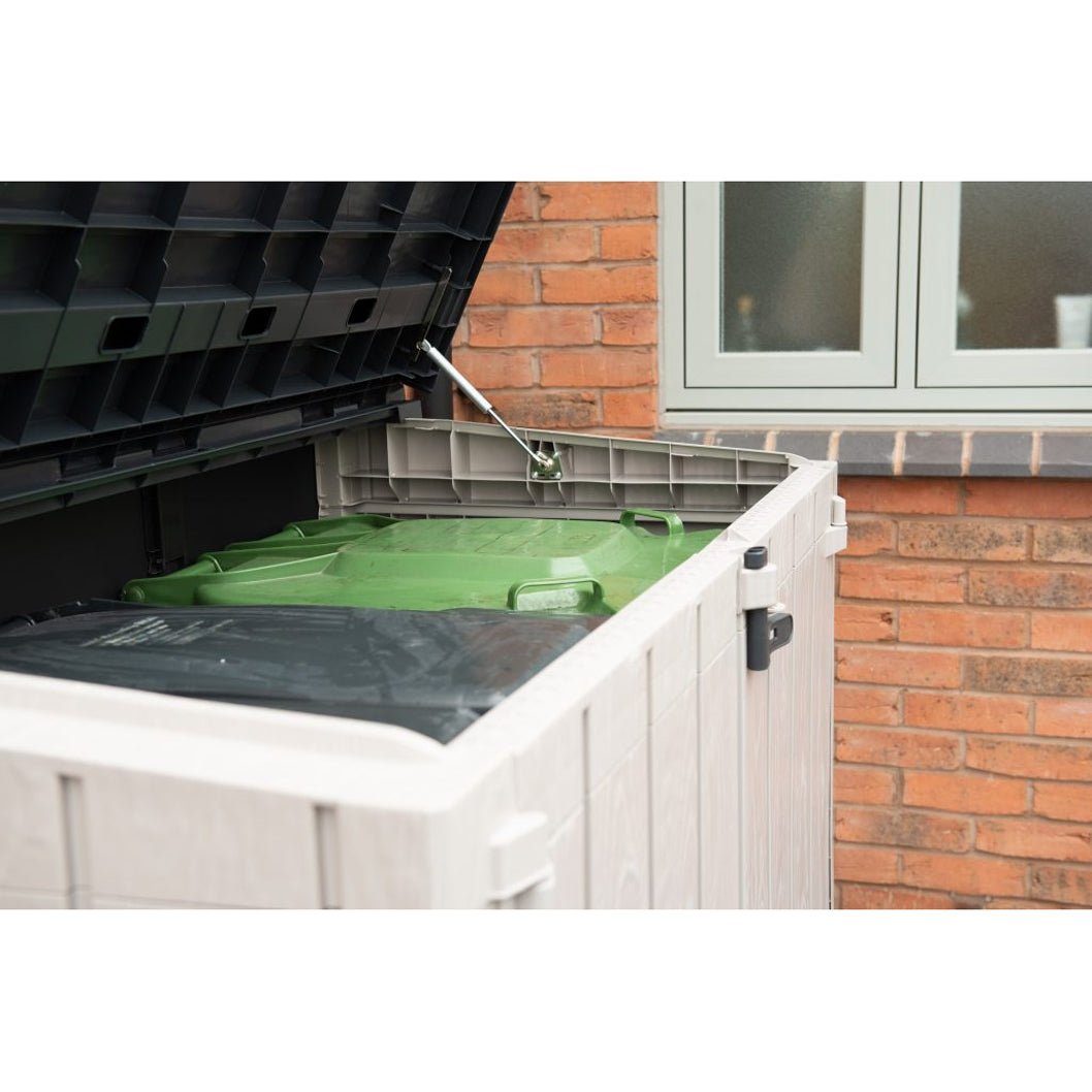 Forest Extra Large Garden Storage Unit / Bin Store - 1200 litre grey - JJ Building Materials