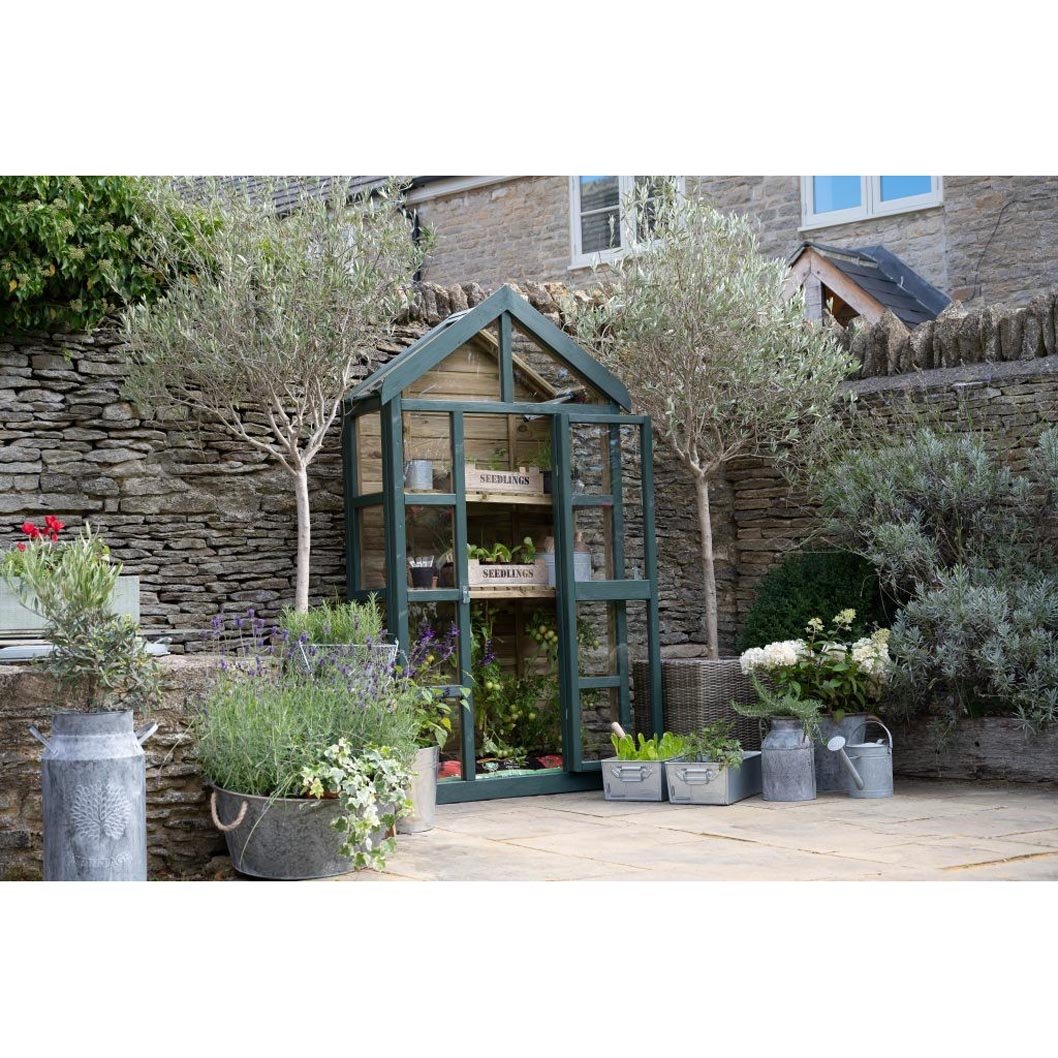 Forest Georgian Wall Greenhouse with Auto Vent - JJ Building Materials
