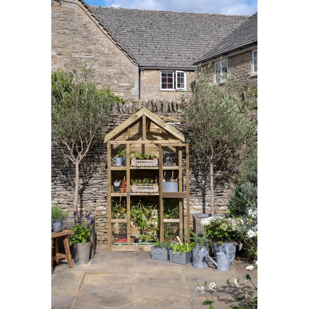 Forest Georgian Wall Greenhouse with Auto Vent - JJ Building Materials