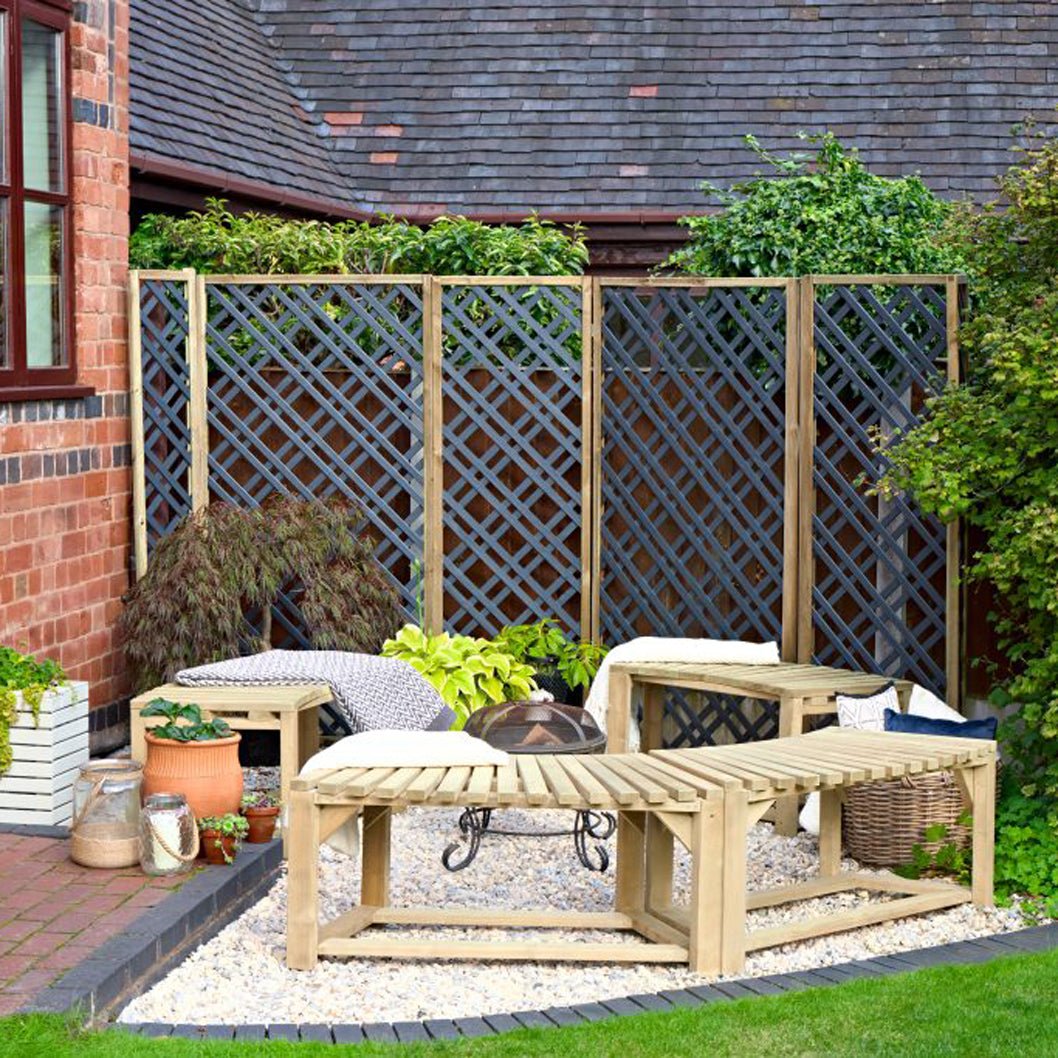 Forest Grey Painted Lattice - JJ Building Materials